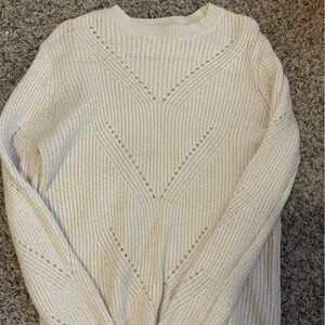 H&M Cream Crew Neck Sweater